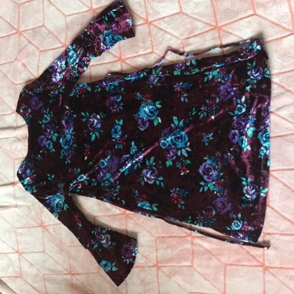 Kids Purple Flower Dress - Picture 3 of 3